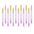Tall Rose Gold Ombre Birthday Candles | Package 12