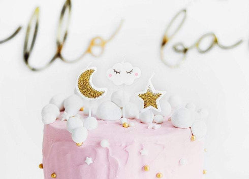 Pretty Clouds Stars and Moon Candles | Cake Candles