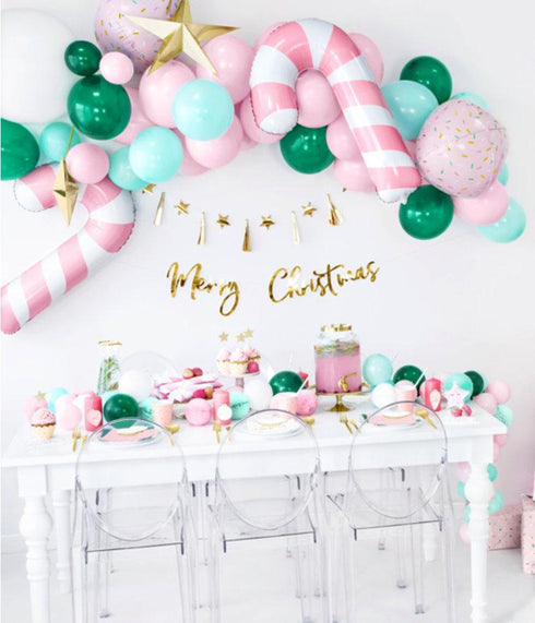 Pink Candy Cane Foil Balloon | 32 INCH