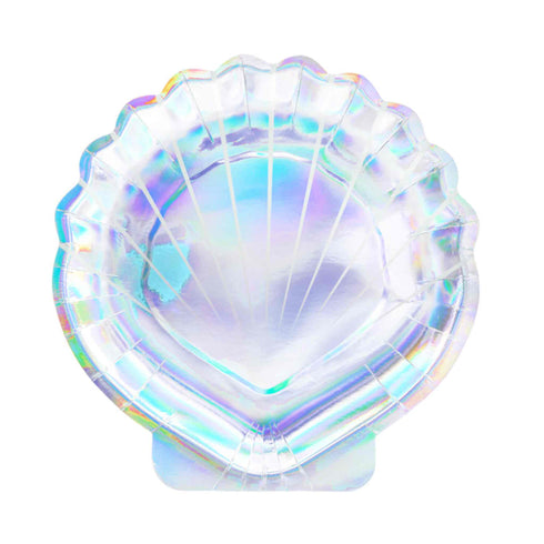 Iridescent Shell Shaped Paper Plates