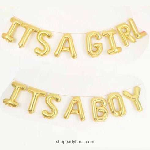 ITS A BOY or ITS A GIRL Balloons | Gold | Silver | Rose Gold |Pink | Blue