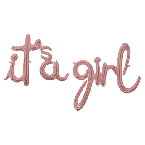 Its a Girl Balloons | Rose Gold