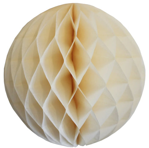 Ivory Honeycomb Ball Decorations | 5 Inch