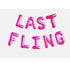 Last Fling Balloon Banner Kit | Silver | Gold | Rose Gold | Pink | Blue