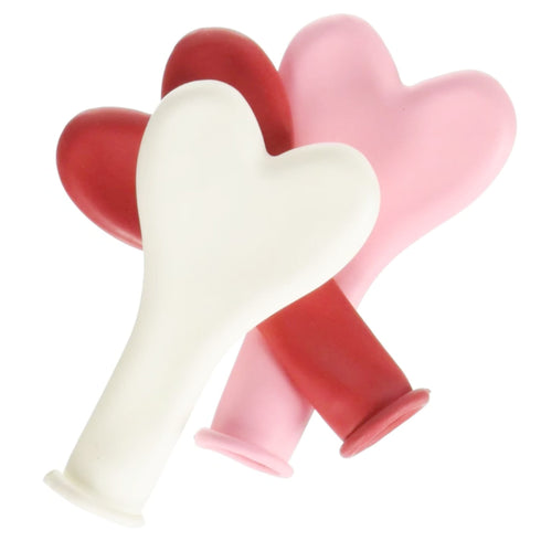 Valentine's Mix Heart Latex Balloons | 6 INCH | Qualatex | Package 10