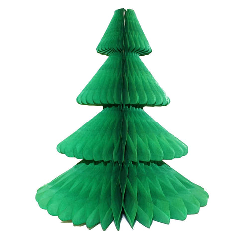 Christmas Pine Tree Honeycomb Decorations | Light Green | 12 Inch