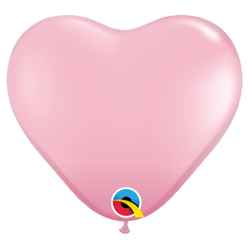 Pink Heart Latex Balloons | 6 INCH | Qualatex | Package 10