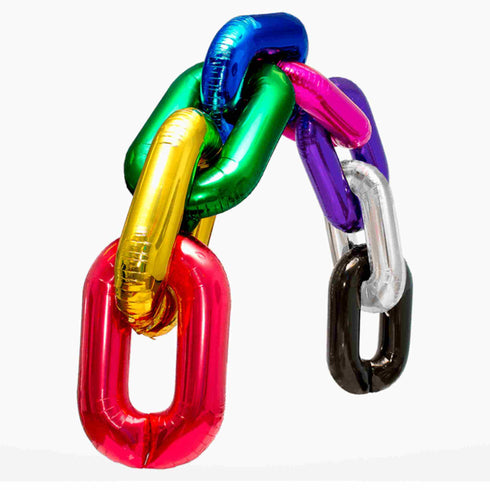 Chain Link Foil Balloons | 16 or 34 INCH