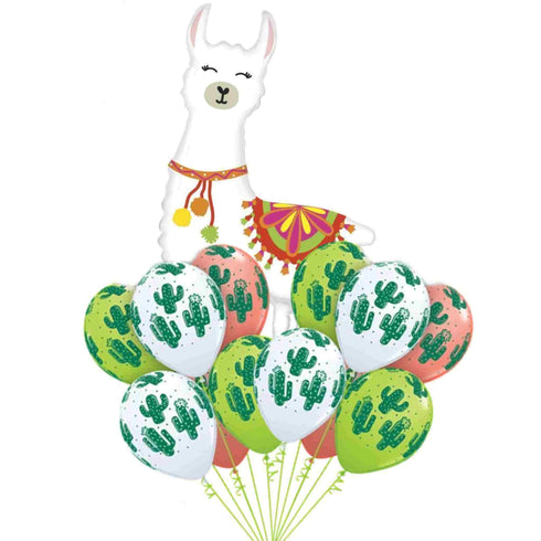 Llama and Cactus Balloon Bouquet