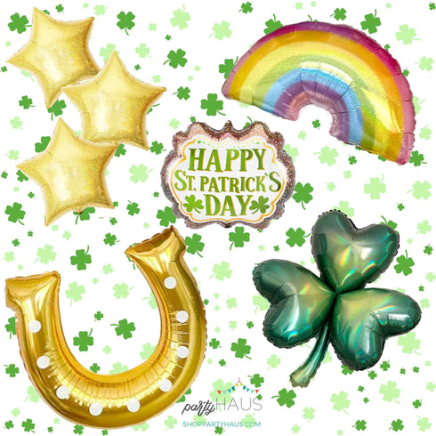 St Patrick's Day Lucky Charms Foil Balloons | Set 6