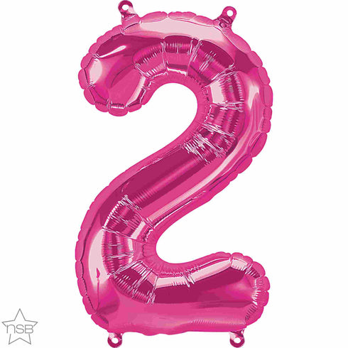 Magenta Pink Number 3 Balloons | 34 Inch | Northstar