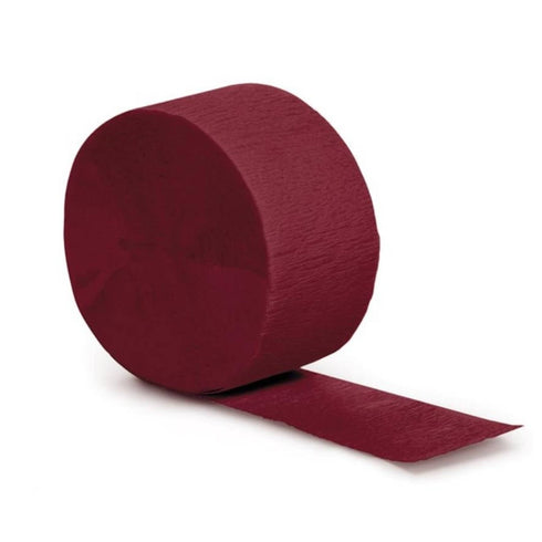Maroon Crepe Paper Party Streamers | 81'