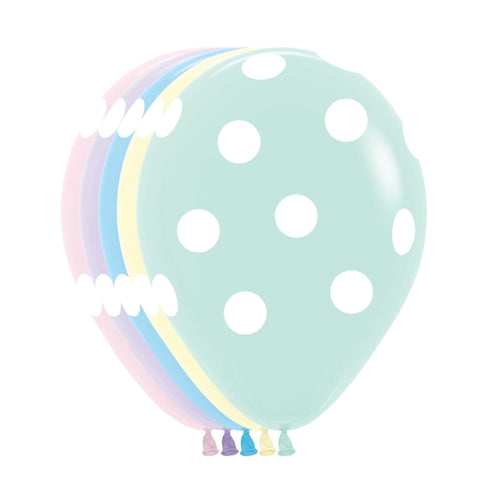 Matte Pastel Polka Dot Latex Balloons | 11 Inch | Sempertex Betallatex