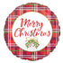 Plaid Christmas Round Foil Balloon | 18 INCH