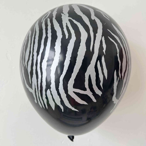 Zebra Stripes Animal Print Latex Balloons | 6 INCH or 12 INCH | Package 6