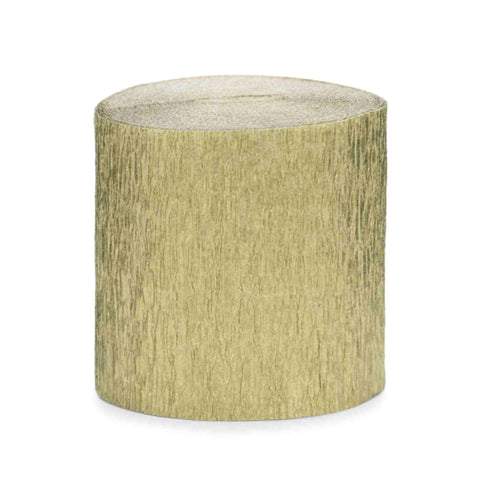 Metallic Gold Crepe Paper Party Streamers | 81'