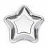 Metallic Silver Star Paper Plates | Small