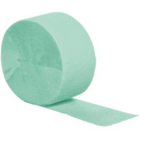 Mint Green Crepe Paper Party Streamers | 81'