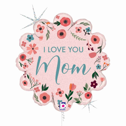 Mint I You Love Mom Balloon | 18 INCH
