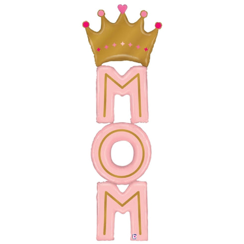 MOM with Crown Balloons | 72 INCH