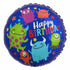 Monster Foil Balloon | 18 INCH Round | Happy Birthday
