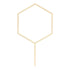 Hexagon Hoop Cake Topper | Natural Wood | 9.5 INCH