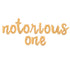 NOTORIOUS ONE Letter Balloon Banner | Gold | Rose Gold | Silver