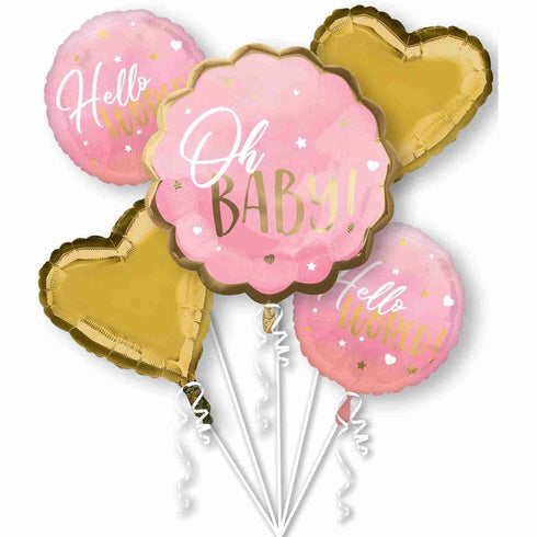 Pink Oh Baby Balloon Bouquet Kit | Set 5