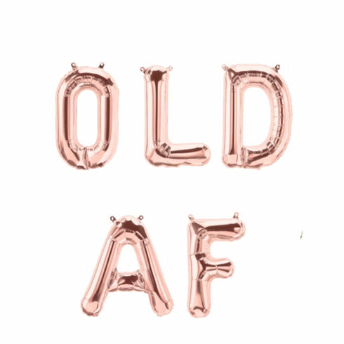Old AF Balloon Banner | Silver | Gold | Rose Gold | Pink | Blue