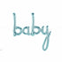 Baby Script Word Balloons | Rose Gold | Gold | White Gold | Pale Blue