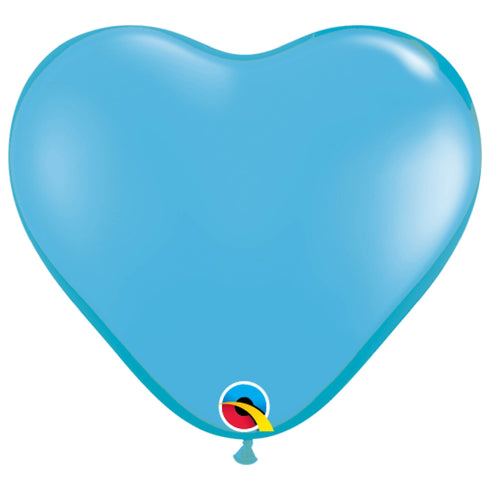 Pale Blue Heart Latex Balloons | 6 INCH | Qualatex | Package 10