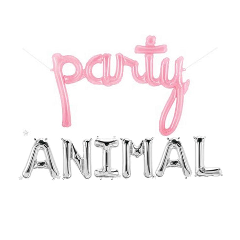 Party Animal Word Balloon Banner