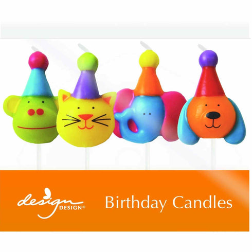 Party Animal Pals Birthday Candles | Set of 4