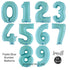 Pastel Blue Number 3 Balloons | 14 INCH