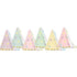 Pastel Paper Birthday Party Hats | Stars and Tassels | Set 6