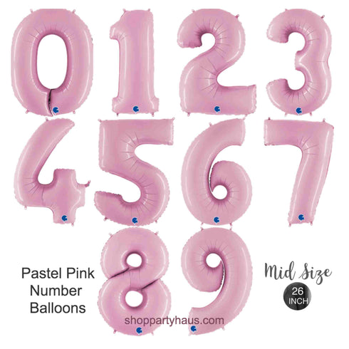 Pastel Pink Number 1 Balloons | 26 INCH