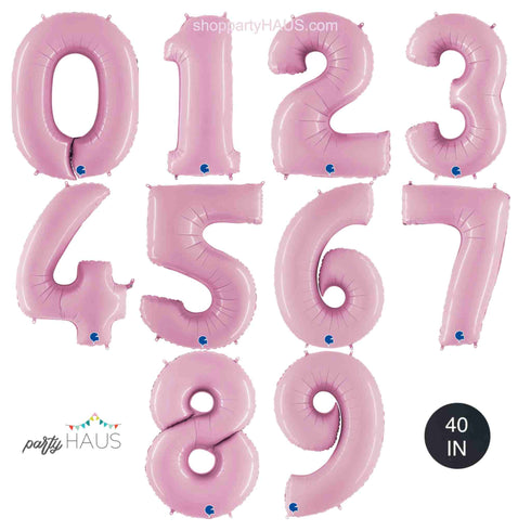 Pastel Pink Number 0 Balloons | 26 INCH