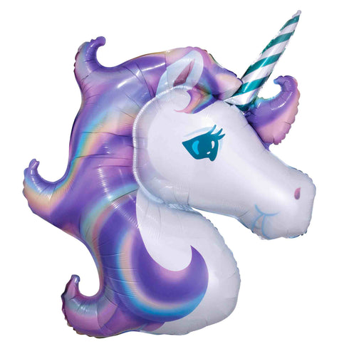 Pastel Purples Unicorn Head Balloon | 33 INCH