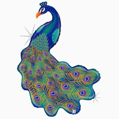 Glitter Peacock Foil Balloons | 42 Inch