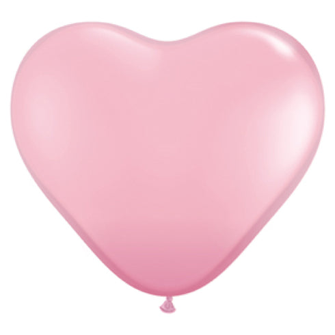 Pearl Pink Heart Latex Balloons | 6 INCH | Qualatex | Package 10