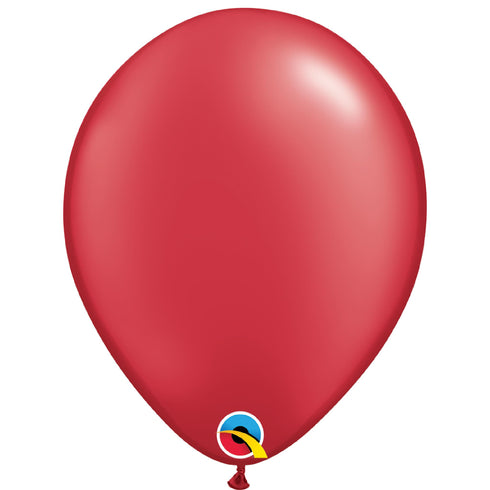 Pearl Ruby Red Latex Balloons | 11 INCH | Qualatex