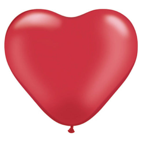 Ruby Red Heart Latex Balloons | 6 INCH | Qualatex | Package 10