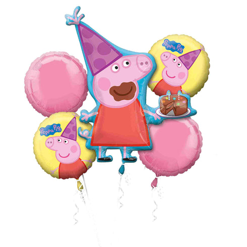Peppa Pig Balloon Bouquet | Licensed | Set of 5