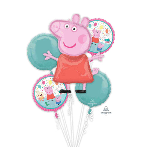 Peppa Pig Balloon Bouquet | Licensed | Set of 5