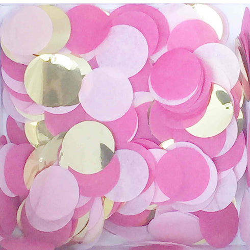 Hand Cut Confetti | Light Pink, Fuchsia and Metallic Gold
