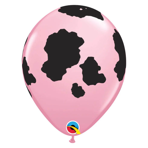 Pink Cow Print Latex Balloons | 11 INCH | Package 6