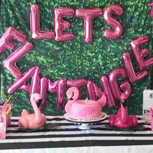 Lets Flamingle Letter Balloon Kit | Silver | Gold | Rose Gold | Pink | Blue