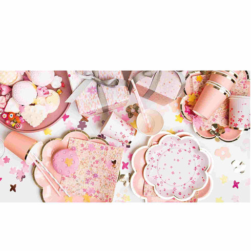 Pink Flower Meadow Paper Napkins | Package 20