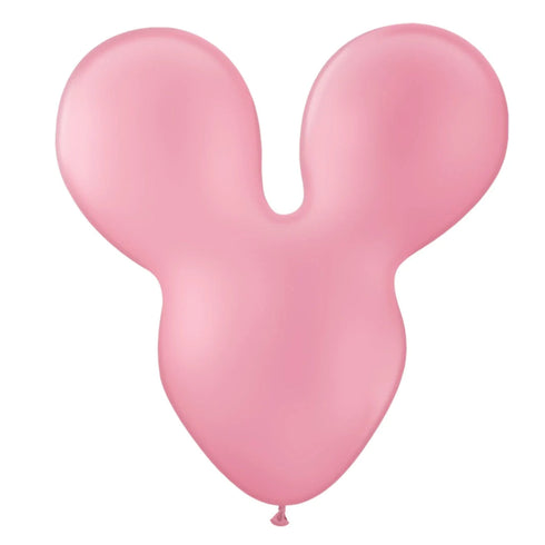 Rose Pink Mouse Head Shape Latex Balloon | 28 Inch