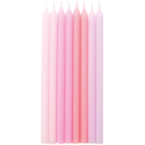 Pink Ombre Birthday Party Cake Candles | 5 INCH